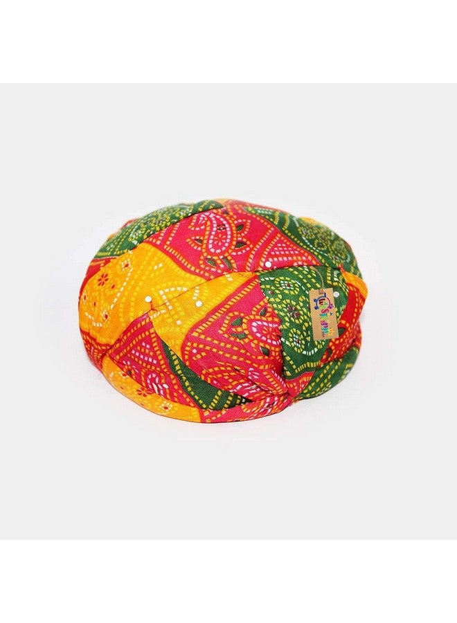 Western Era Rajasthani Traditional Pagdi Safa for Marriage Mehandi Holi Function Decoration for Kids, Men and Women (Free Size) - Image 2