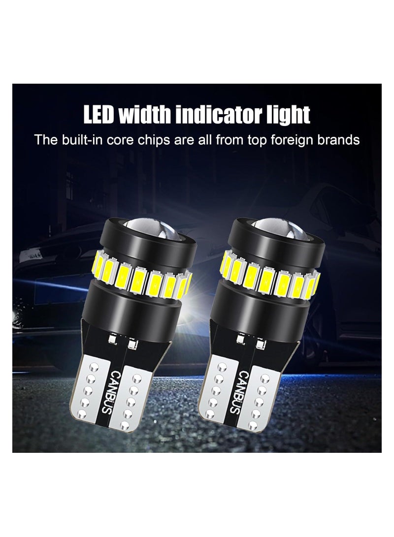Generic T10 Width Indicator Light, 2 PCS T10 LED Bulbs, 155 Lumens Super Bright Xenon White Light, for Side Marker and Width Lights.18SMD 3014 1SMD 3030 Chipset, 6500K, 12V Cross Flow Car Light - Image 5