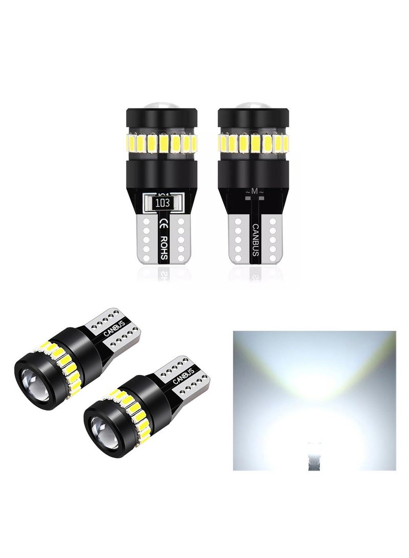 Generic T10 Width Indicator Light, 2 PCS T10 LED Bulbs, 155 Lumens Super Bright Xenon White Light, for Side Marker and Width Lights.18SMD 3014 1SMD 3030 Chipset, 6500K, 12V Cross Flow Car Light - Image 1