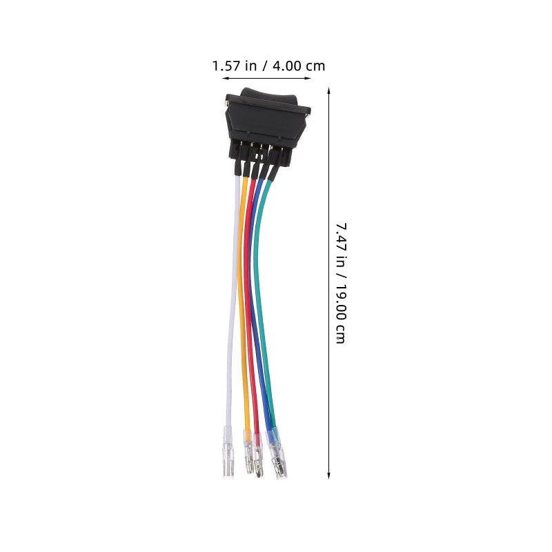 Yardwe 20A 12V 24V مجموعة أسلاك توصيل مفتاح نافذة الطاقة ثنائي السهم للمركبة مع منظم زجاجي وطرف أخضر - Image 3