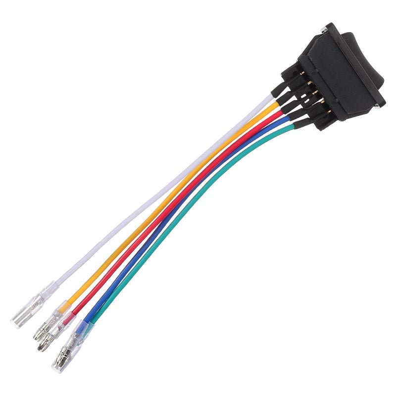 Yardwe 20A 12V 24V مجموعة أسلاك توصيل مفتاح نافذة الطاقة ثنائي السهم للمركبة مع منظم زجاجي وطرف أخضر - Image 2