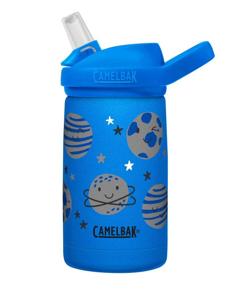 CamelBak Eddy+ Kids Bite Valve Straw Insulated Stainless Steel Water Bottle Space Smiles, 12oz - Image 1