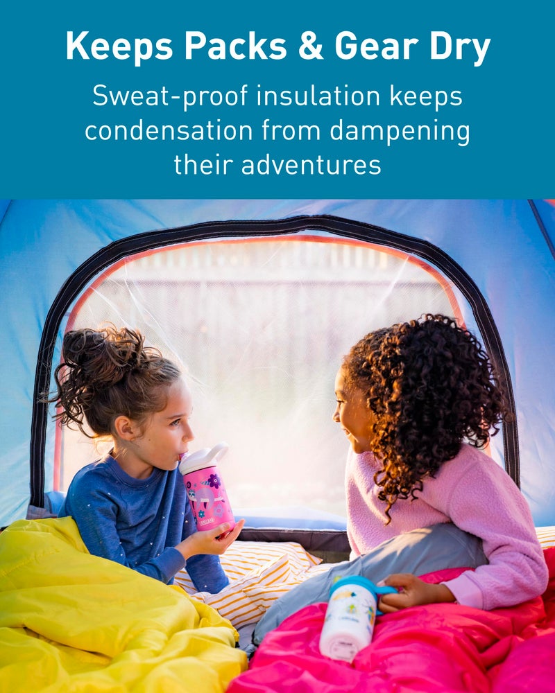 CamelBak Eddy+ Kids Bite Valve Straw Insulated Stainless Steel Water Bottle Space Smiles, 12oz - Image 3