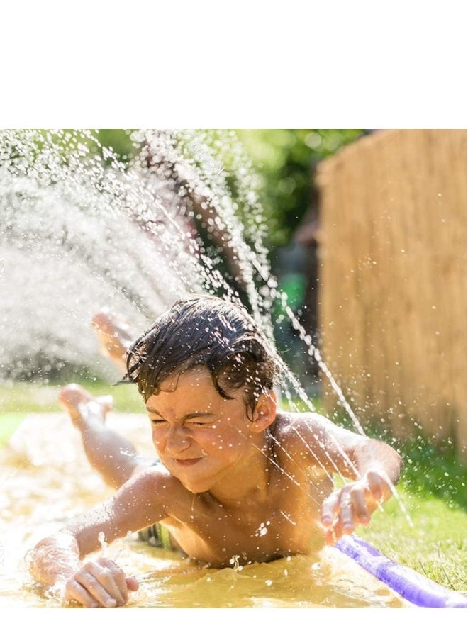 Slip and Slide for Kids, Water 16Ft Double Racing Lane Splash Pool with Two Boogie Boards Crash Pad,Summer Outdoor Slides Kids Backyard Sprinkler  - Image 2