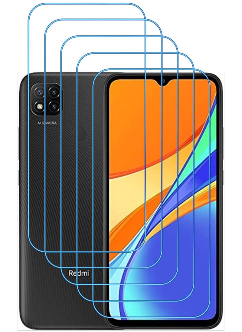 ACLIX 5 Pieces Antistatic ESD Dustproof Premium Quality High Definition Clear Tempered Glass Screen Protector Designed For Xiaomi Redmi 9C - Image 1