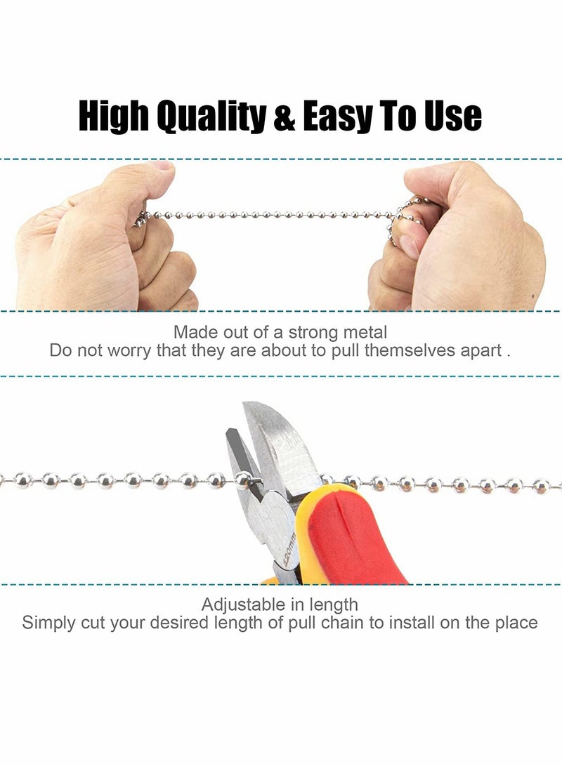 Clear Crystal Drop Pull Chain Extension with Connector for Ceiling Light Fan (100 cm) - Image 4