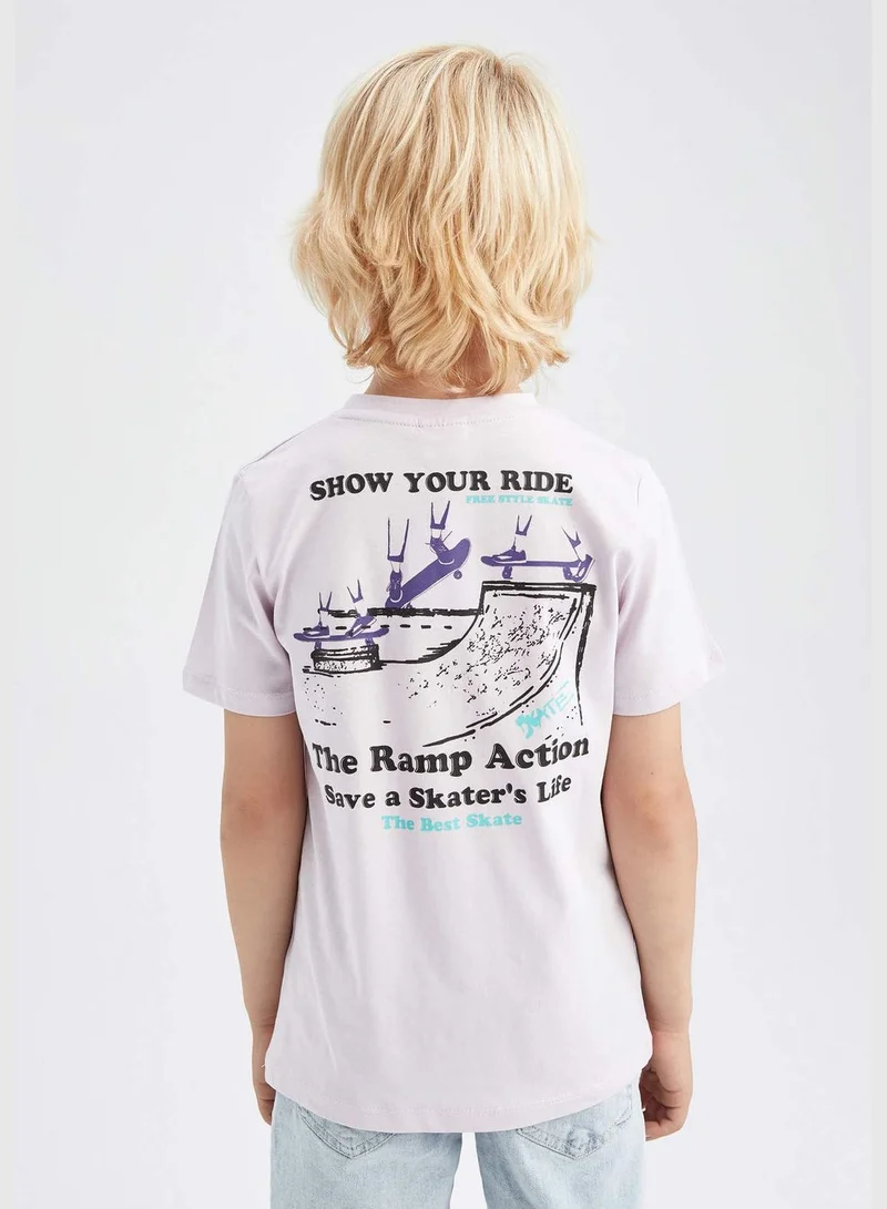 DeFacto Regular Fit Crew Neck Short Sleeve Printed T-Shirt