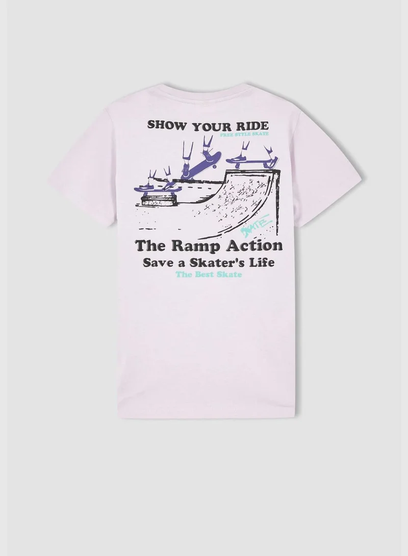DeFacto Regular Fit Crew Neck Short Sleeve Printed T-Shirt