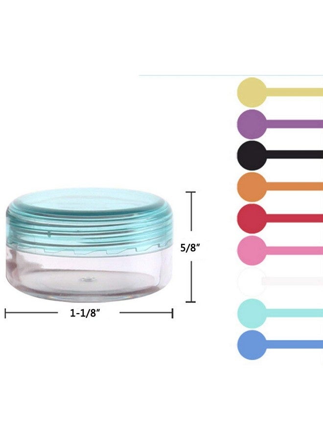 Yueton ?10 Empty Clear Boday Multi Color Top Lid Plastic Sample Containers 5 Gram Size Cosmetic Containers Pot Jars Eyshadow Container Lot - Image 3