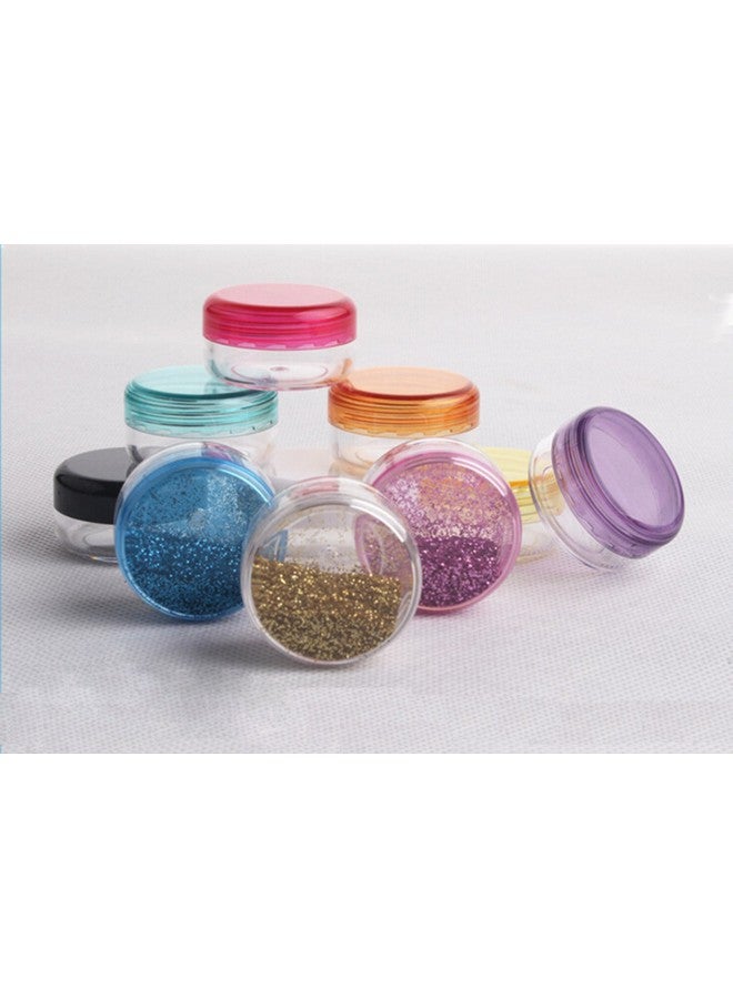 Yueton ?10 Empty Clear Boday Multi Color Top Lid Plastic Sample Containers 5 Gram Size Cosmetic Containers Pot Jars Eyshadow Container Lot - Image 4