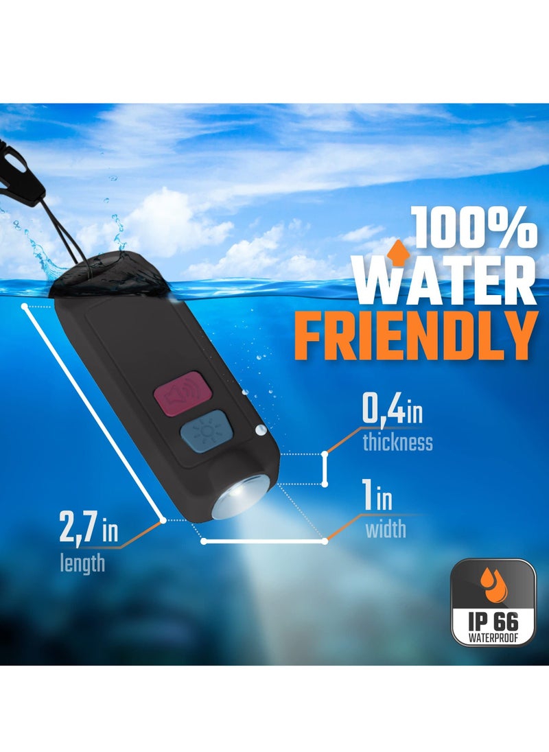 Y&D Self Defense Alarm Keychain for Women, Personal Children, & Elderly, 130 dB Loud Siren with LED Strobe Light, USB Rechargeable Waterproof Safety Alert Device  - Image 5