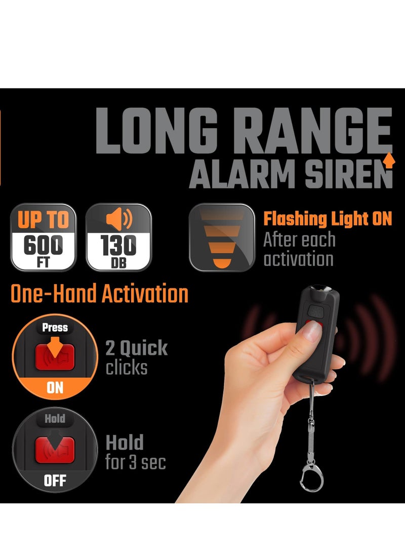 Y&D Self Defense Alarm Keychain for Women, Personal Children, & Elderly, 130 dB Loud Siren with LED Strobe Light, USB Rechargeable Waterproof Safety Alert Device  - Image 3