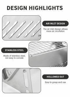 GROIC Camping Stove Folding Wood Burning Stove, Compact Portable Stainless Steel Stove Ultralight Carbon Stove for Outdoor Cooking Hiking Hunting Fishing Traveling Campfire Card Furnace  - Image 3