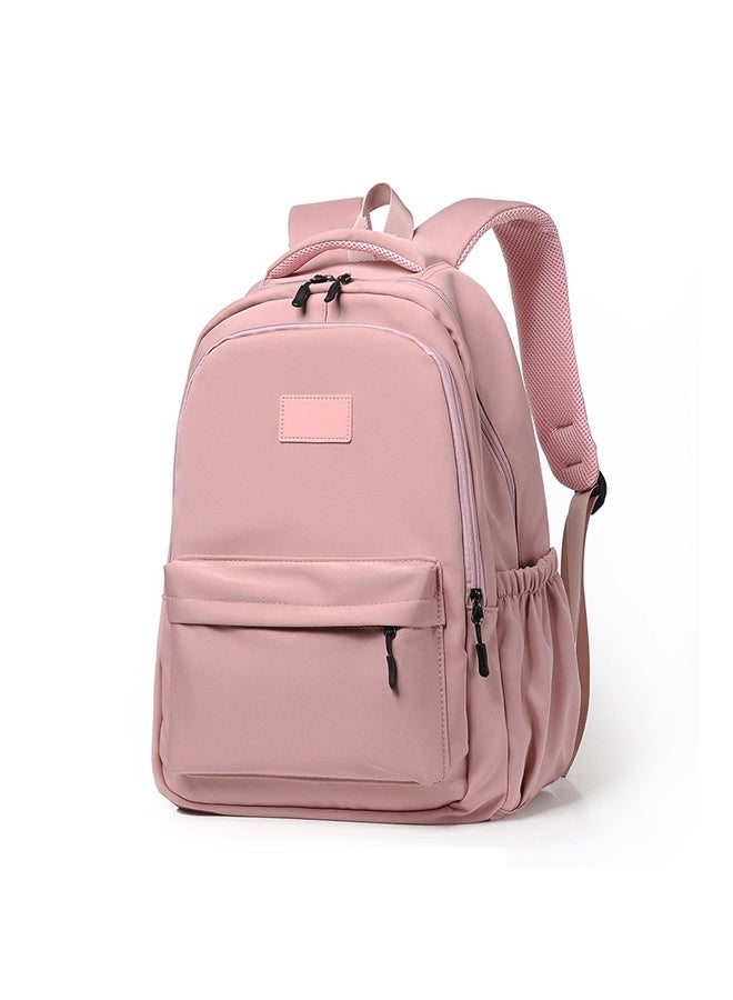 Multifunctional backpack for commuting and traveling, large capacity backpack for junior high school students, college style, ins fashion design, student schoolbag (Pink) - Image 1