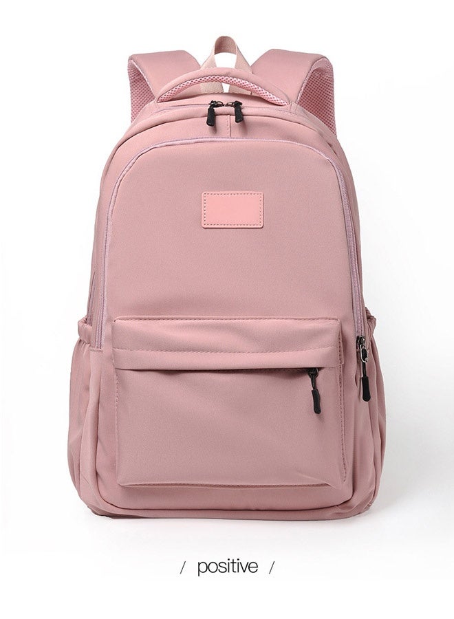 Multifunctional backpack for commuting and traveling, large capacity backpack for junior high school students, college style, ins fashion design, student schoolbag (Pink) - Image 5