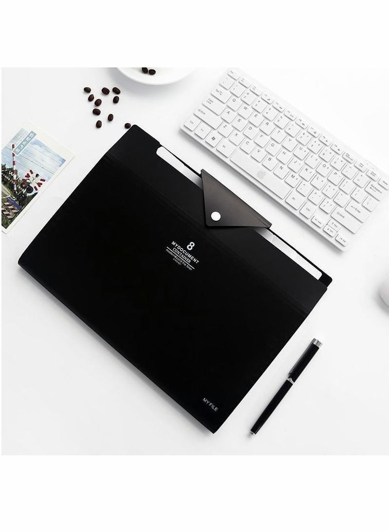 SYOSI Expanding File Folder 8 Pockets Accordion Document Folder Organizer A4 Letter Paper File Organizer Pocket with Buckle Closure Plastic Expandable Files Folders for School Office Home - Image 4