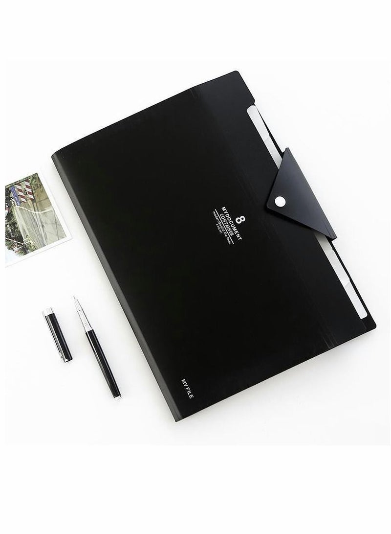 SYOSI Expanding File Folder 8 Pockets Accordion Document Folder Organizer A4 Letter Paper File Organizer Pocket with Buckle Closure Plastic Expandable Files Folders for School Office Home - Image 1