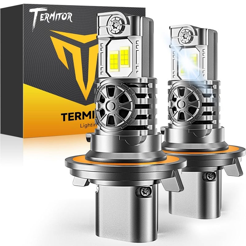 Termitor Brightest H13/9008 LED Bulbs, 15X Brighter 70,000LM, 85K+ Hours Service Life, 6500K Cool White, IP68 Waterproof, 1:1 OEM Size, 3 Minute Installation, Pack of 2 - Image 1