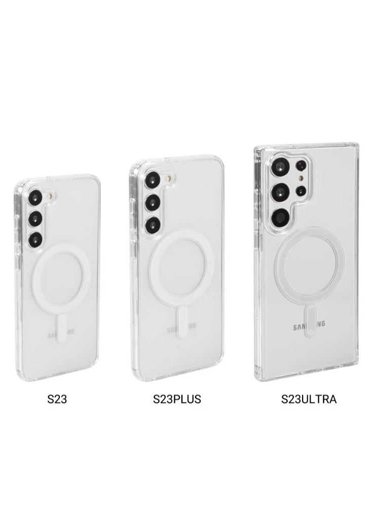 ten.tech - Ten tech Magnetic Clear Case Designed Samsung Galaxy S23 Ultra– Compatible with MagSafe Charger, Support Magnetic Car Mount Wireless Charging, Soft Press Buttons Scratch Resistant – ten tech - Image 1