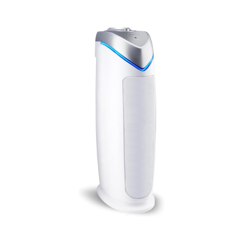 GermGuardian Air Purifier for Home with HEPA Pure Filter for Wildfire Smoke Pet Dander Pollen Odors Large Rooms Up To 743 Sq Ft Removes 9997 Pollutants UVC Light 22 AC4825W White