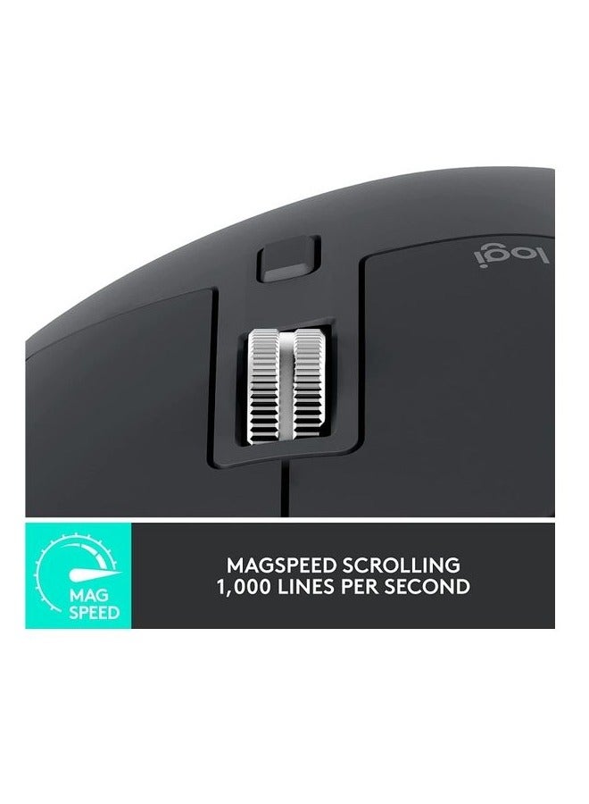 MX Master 3 Wireless Performance Mouse With Ultra Fast Scrolling BLACK  - Image 5