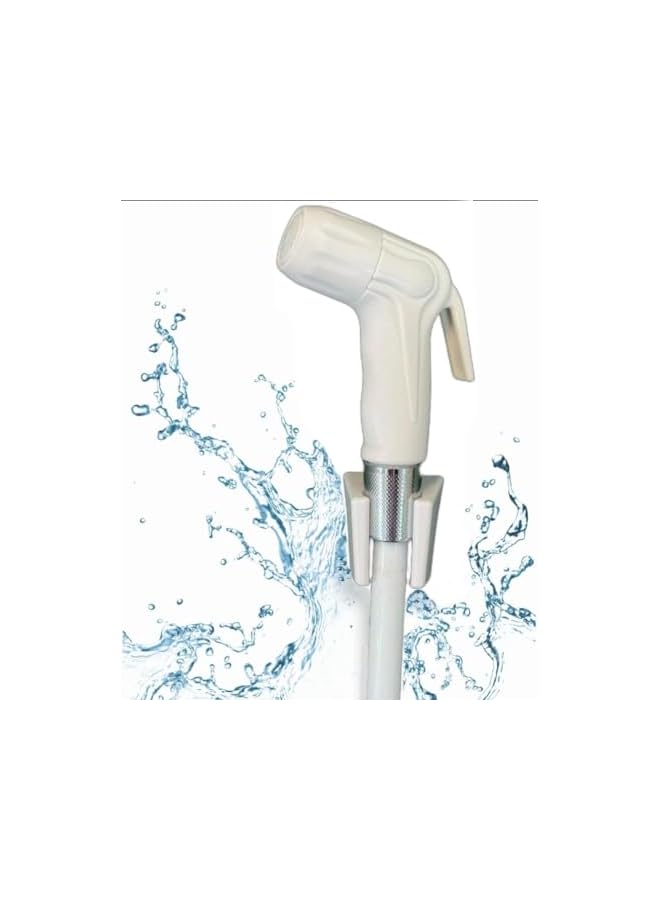 The Bros Bidet Sprayer Set for Toilet-Adjustable Water Pressure Control with Bidet Hose, Toilet Shattaf Adapter Spray Handheld Bidet Shower Head Wall Bracket Hose Kit | 1.2M | - Image 2