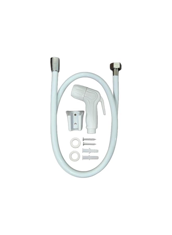 The Bros Bidet Sprayer Set for Toilet-Adjustable Water Pressure Control with Bidet Hose, Toilet Shattaf Adapter Spray Handheld Bidet Shower Head Wall Bracket Hose Kit | 1.2M | - Image 4