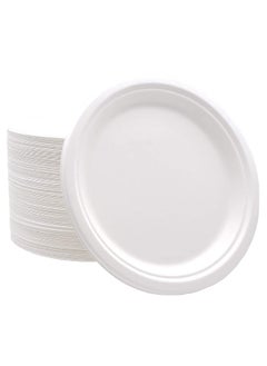 Bagasse Biodegradable Plate 9 Inch Made From Sugarcane Plates 50 Pieces