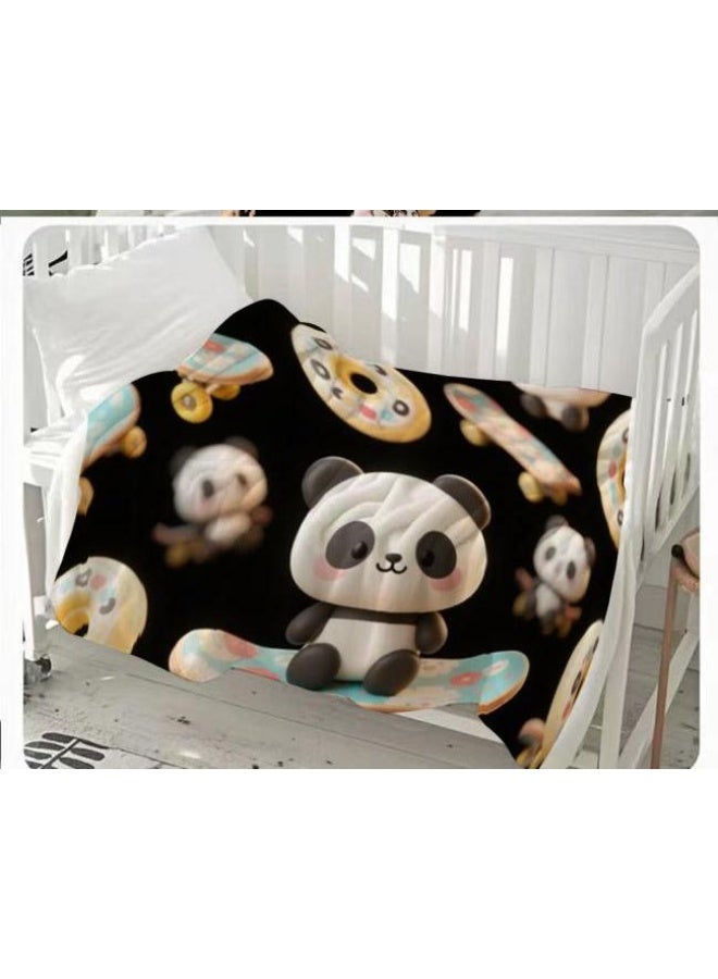 عام بطانية رقيقة من الفانيلا الكرتونية للأطفال والرضع (دافئة ومريحة، ومناسبة للنوم والألعاب) 70 سم * 100 سم - Image 2