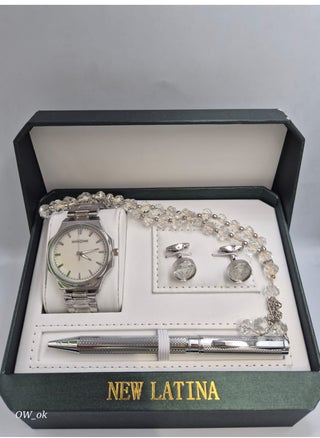 A set consisting of a watch, a cufflink, a rosary, and a pen - pzsku/Z61DB9870F7802059B6AFZ/45/_/1726742775/4a47e9ca-4c5d-46f3-b049-b06274df765d