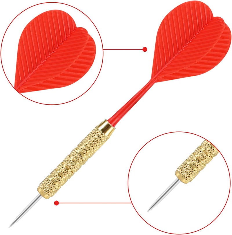 accmor 18 Pack Steel Tip Darts, 18 Grams Metal Tip Dart Set, Darts Metal Tip Set, Metal Darts for Dartboard - Image 3