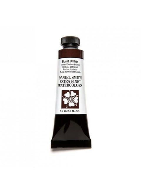 DANIEL SMITH 284600011 Extra Fine Watercolor 15ml Paint Tube, Burnt Umber, 0.5 Fl Oz (Pack of 1)