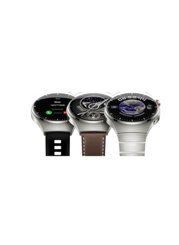 FereFit - Smart watch WISME-1 with Bluetooth calling function (answer/make calls), fitness tracking watch with sleep monitoring function, suitable for iPhone/Android, IP68 waterproof Curved Glass -Silver - Image 1