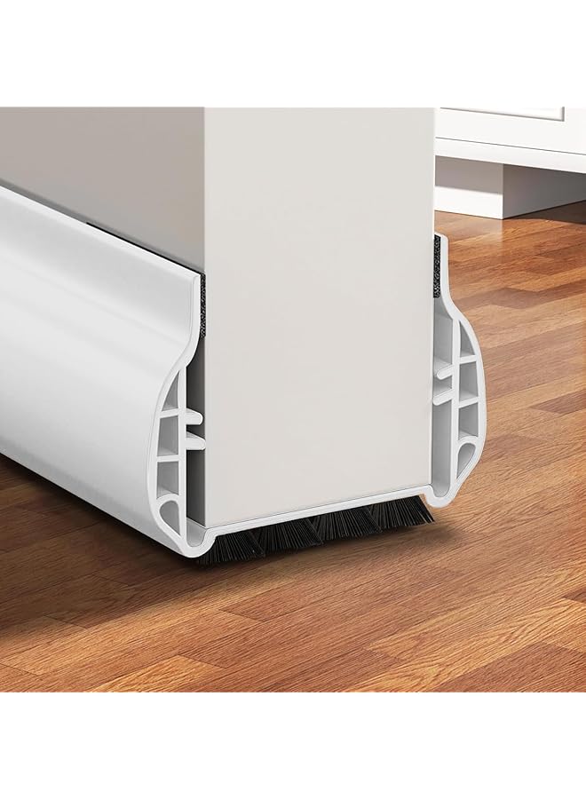 The Bros Door Draft Stopper,Under Door Air Deflector with Brush for Dust and Sound Insulation,Door Window Breeze Blocker Weather Stopper Strong Adhesive,Insect Barrier(100CM*5.5CM) - Image 1