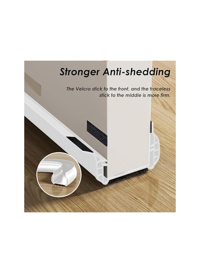 The Bros Door Draft Stopper,Under Door Air Deflector with Brush for Dust and Sound Insulation,Door Window Breeze Blocker Weather Stopper Strong Adhesive,Insect Barrier(100CM*5.5CM) - Image 3