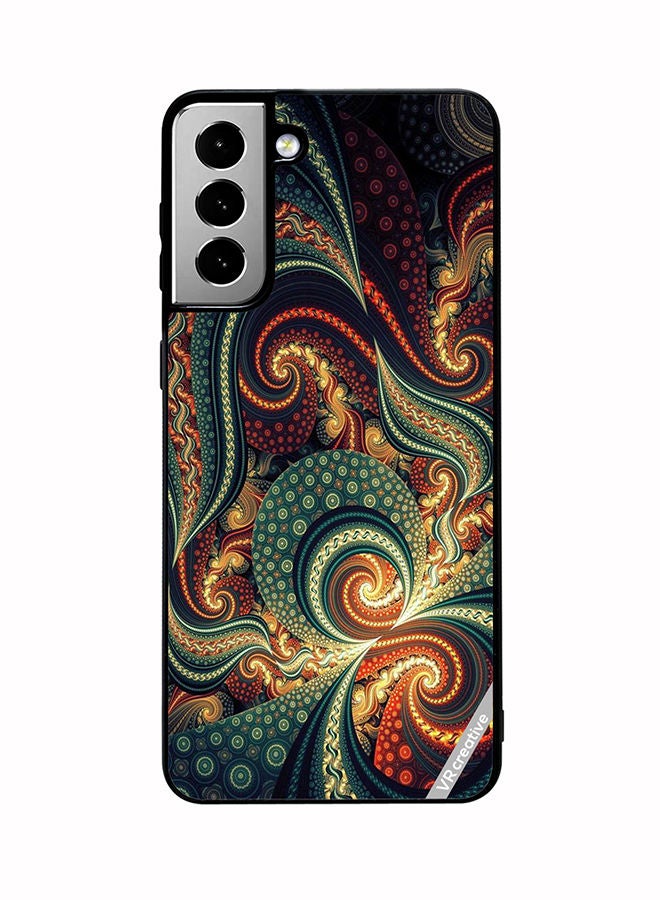 VR CREATIVE Protective Case Cover For Samsung Galaxy S21 FE 5G Pastel Green Design Multicolour - Image 1