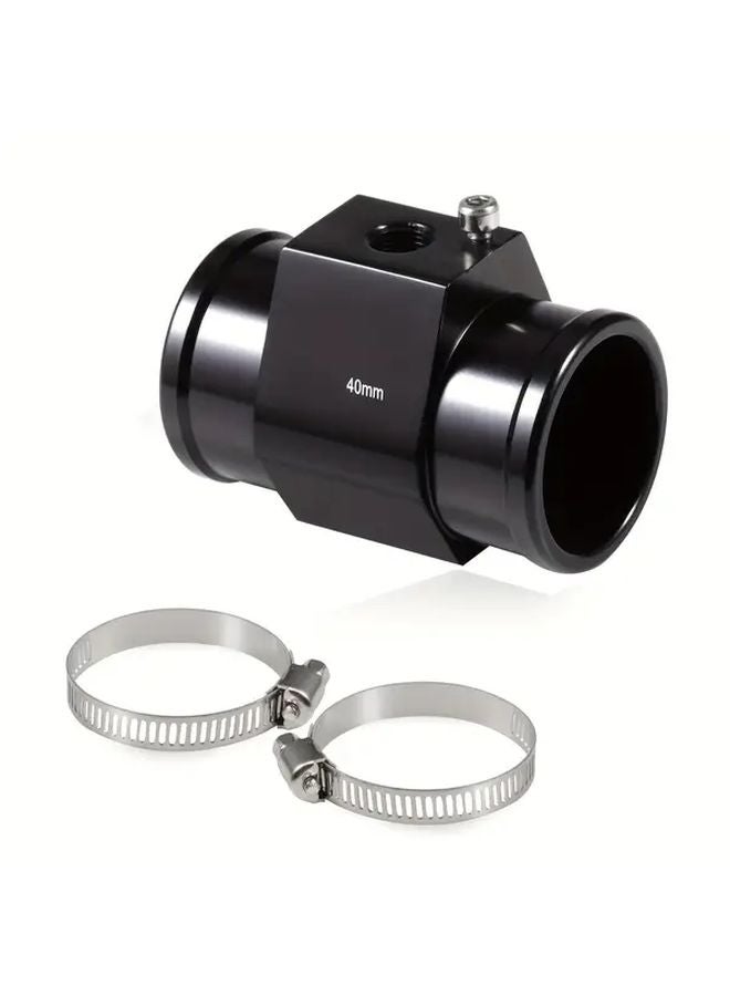 1.18 Inch Black Temperature Sensor Adapter With 2 Hose Clamps For Water Cooling Radiator - Image 2