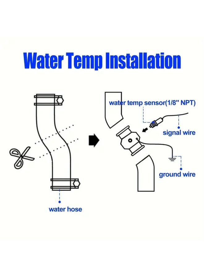 1.18 Inch Black Temperature Sensor Adapter With 2 Hose Clamps For Water Cooling Radiator - Image 5