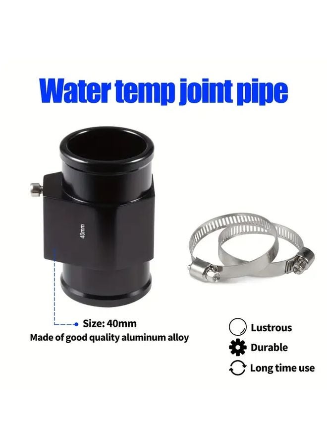1.18 Inch Black Temperature Sensor Adapter With 2 Hose Clamps For Water Cooling Radiator - Image 3