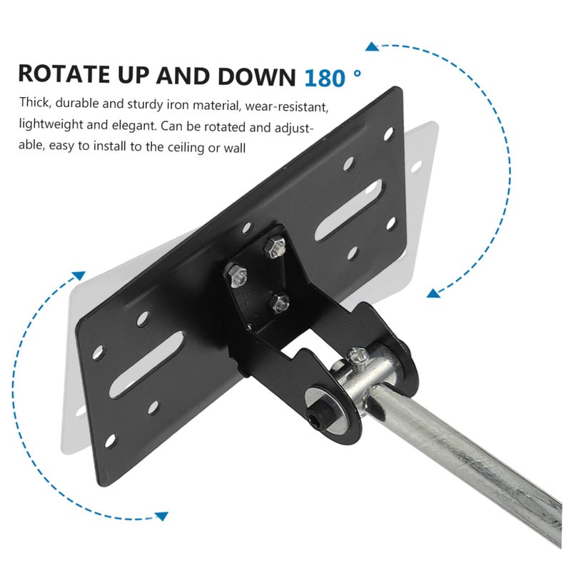 Adjustable Wall Mounted Speaker Storage Rack For Home Theater Surround Sound System Black - Image 3