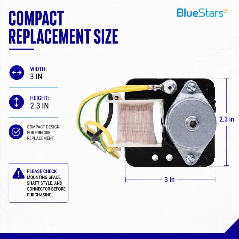 BlueStars WR60X10220 Refrigerator Condenser Fan Motor Replacement – Compatible with G.E & Hot.Point Refrigerators - Replaces AP4298602 WR60X10171 PS1766247 WR60X10133 1257132 WR60X10192 - Image 3