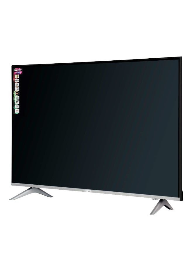 GEEPAS - 55" Ultra HD 4K Smart LED TV ,Frameless Design, WebOS, Voice Control, Wi-Fi, Android Compatibility, Multiple HDMI & USB, Dolby Audio, HQ Sound, Netflix, Prime Video, Black, with Remote Control - Image 1
