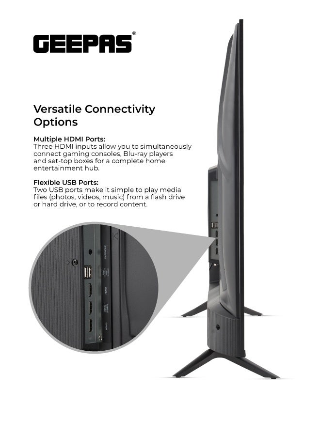 GEEPAS 55-inch 4K UHD Smart TV powered by webOS | Frameless design, Immersive Dolby Audio, Advanced Voice Control, and Built-in Netflix & Prime Video (Black) - Image 5