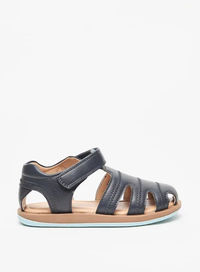 JUNIORS Boys Solid Sandals With Hook And Loop Closure
