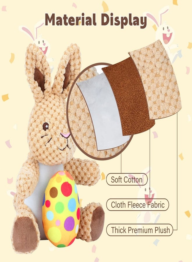Rypet Stuffed Dog Toys Easter Bunny Dog Toy with Egg,Squeaker Plush Pet Toy with Crinkle Paper Interactive Durable Puppy Chew Toys Dogs Easter Gift for Medium Small Dogs - Image 5