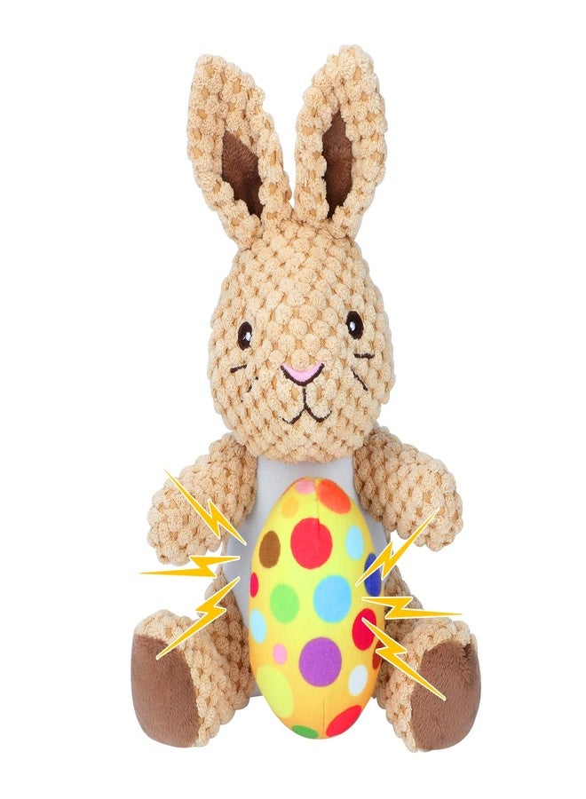 Rypet Stuffed Dog Toys Easter Bunny Dog Toy with Egg,Squeaker Plush Pet Toy with Crinkle Paper Interactive Durable Puppy Chew Toys Dogs Easter Gift for Medium Small Dogs - Image 1
