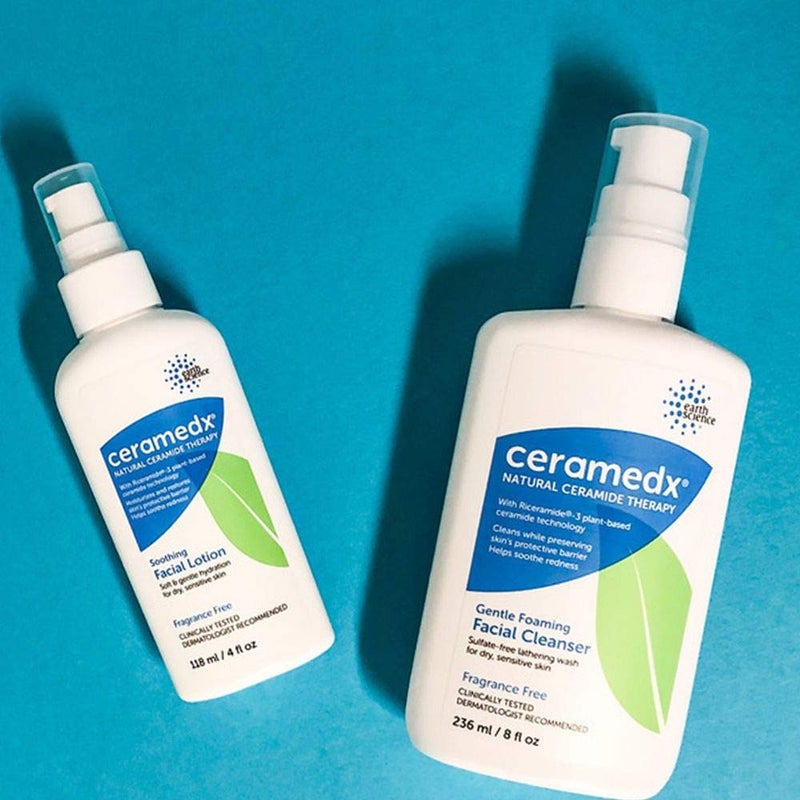 Ceramedx سيراميدكس - منظف وجه رغوي لطيف | منظف سيراميد طبيعي للبشرة الجافة والحساسة | خالي من القسوة، نباتي وخالي من العطور | 8 أونصة سائلة - Image 5