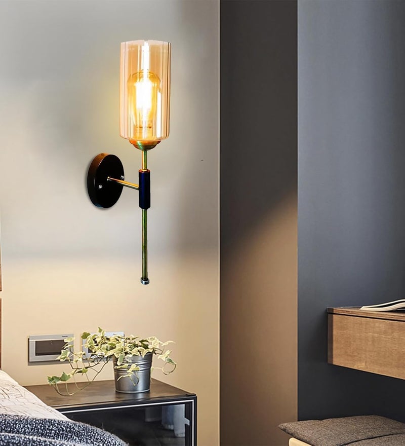 Lyse Decor Decorative Wall Light for Living Room Modern, Beside Wall Lamp for Bedroom, Home Decoration Items for Wall (Black & Golden Electroplating) - Image 3