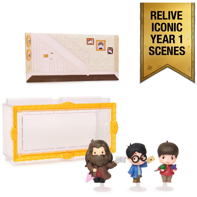 Wizarding World Harry Potter, Micro Magical Moments Action Figures Set with Harry, Hagrid, Dudley & Display Case, Kids Toys for Ages 6 and up - Image 2