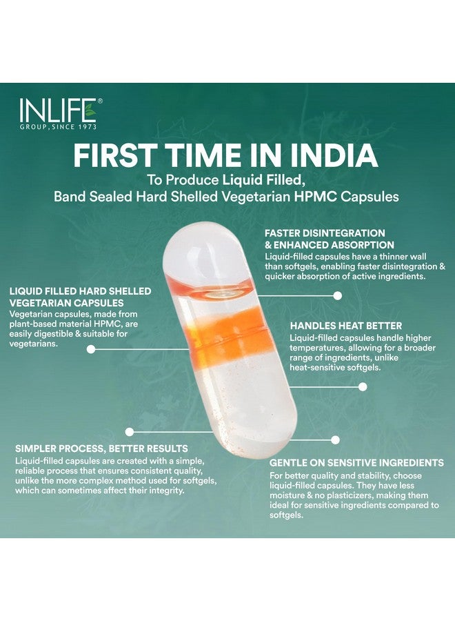 Inlife مكمل فيتامين D3 K2 من INLIFE من مصدر الطحالب مع زيت جوز الهند البكر المعصور على البارد لصحة العظام ودعم المناعة، 600 وحدة دولية - 60 كبسولة نباتية (عبوة من 1) - Image 3